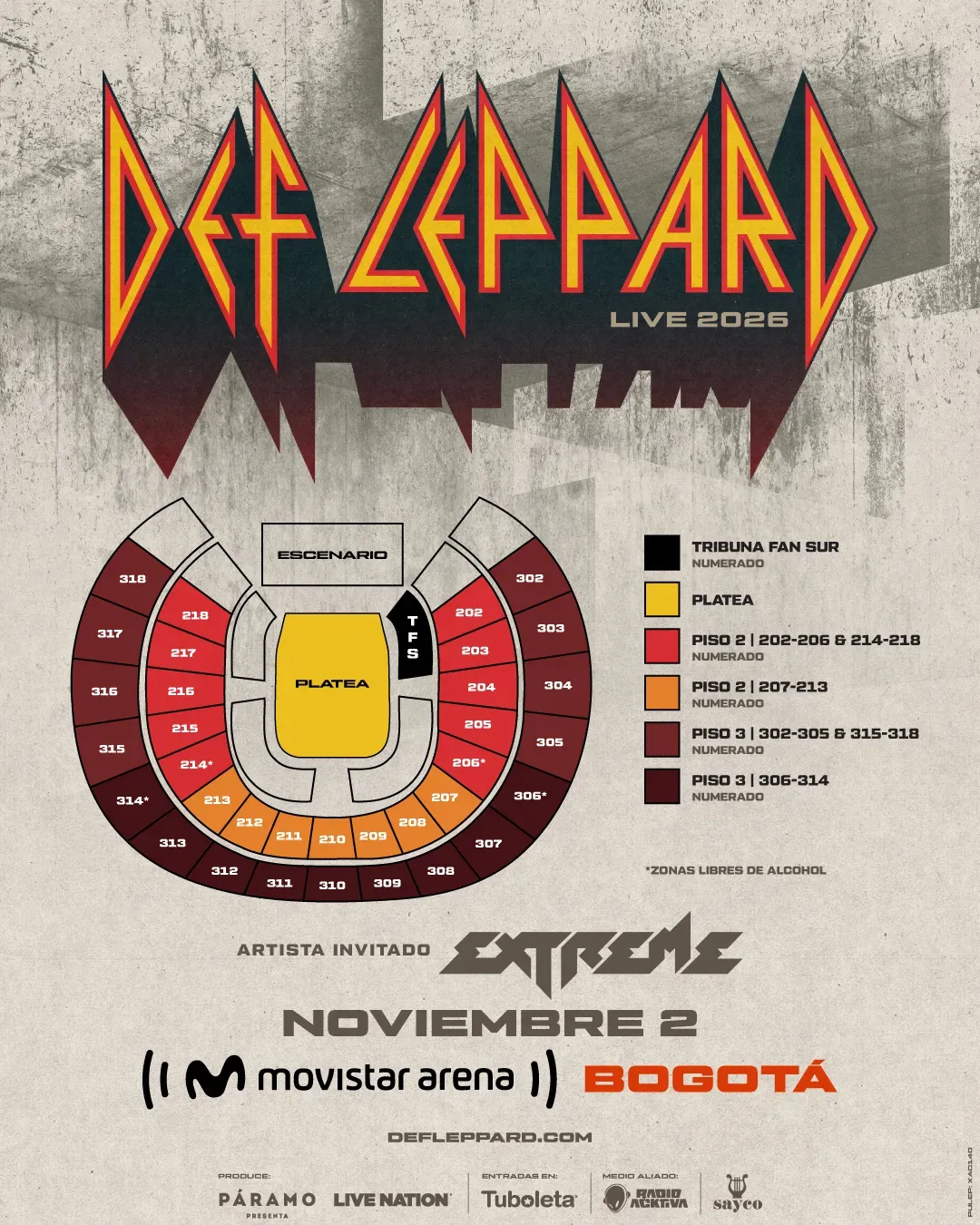 Def lepard map