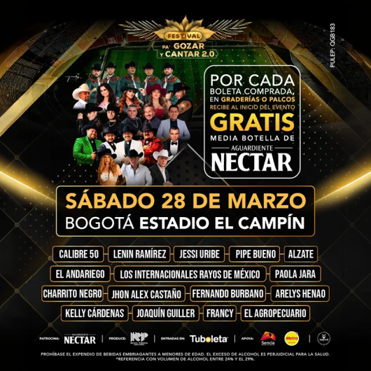 FESTIVAL PA´ GOZAR Y CANTAR 2.0 - Cover [migrated:https://www.tuboleta.com/sites/default/files/styles/event_card_image_530x530/public/2026-02/Gozary-Cantar.png?itok=_s5TJbWi]