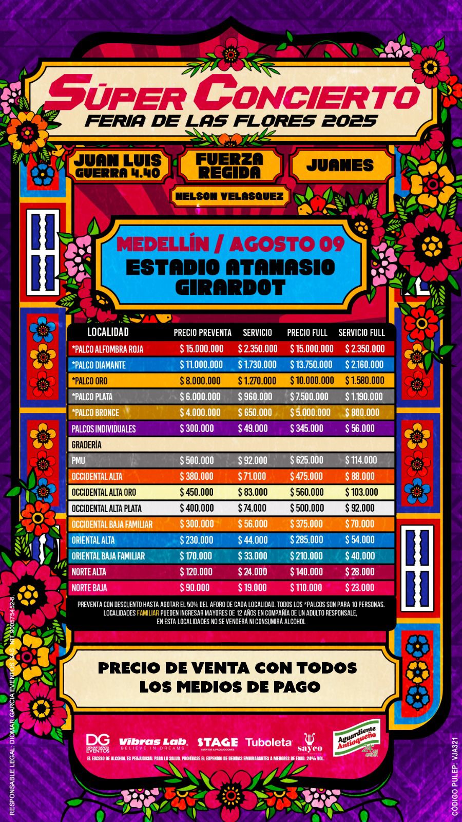 SÚPER CONCIERTO FERIA DE LAS FLORES 2025 - Venue Map [migrated:https://tuboleta.com/sites/default/files/2025-06/PRECIO-FLORES.jpg]