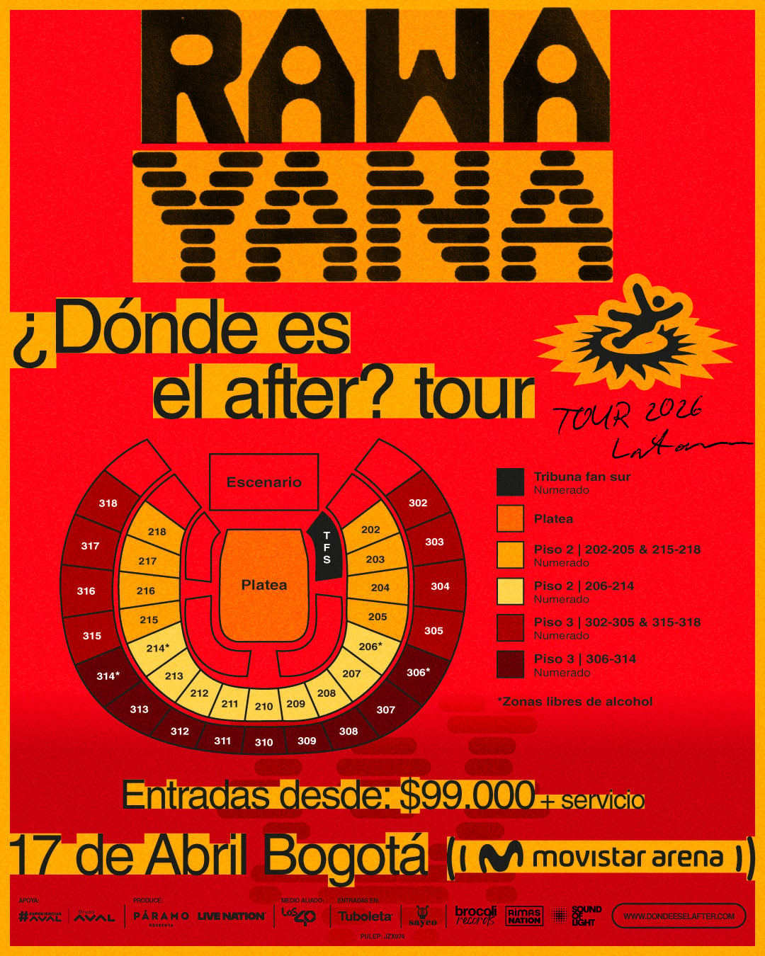 RAWAYANA | ¿DONDE ES EL AFTER? TOUR - SEGUNDA FECHA - Venue Map [migrated:https://tuboleta.com/sites/default/files/2026-01/RAWAYANA_MAPA_POST.jpg]