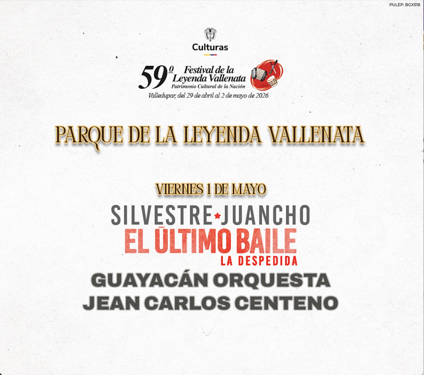 FESTIVAL DE LA LEYENDA VALLENATA 2026 - Cover [migrated:https://tuboleta.com/sites/default/files/2025-12/Screenshot%202025-12-16%20at%2012.45.14%E2%80%AFPM.png]