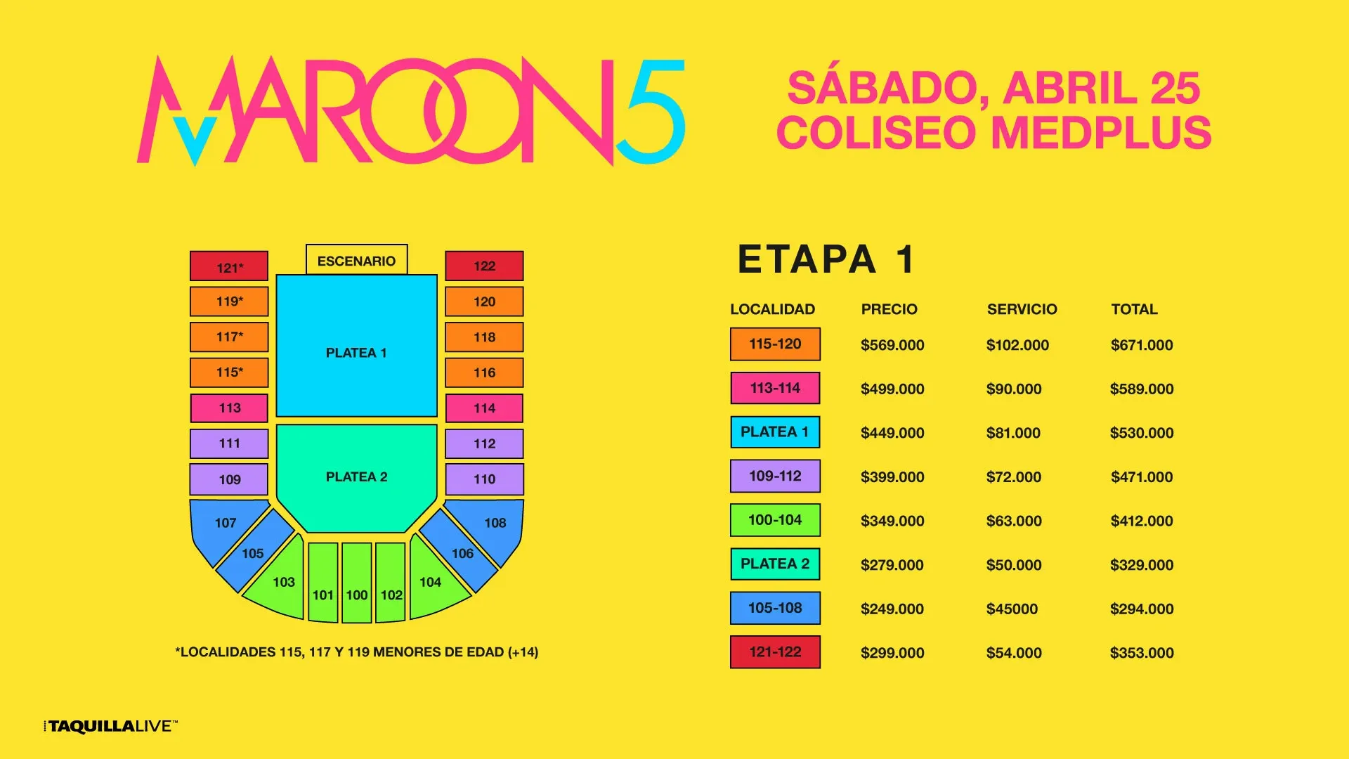 Maroon 5 map