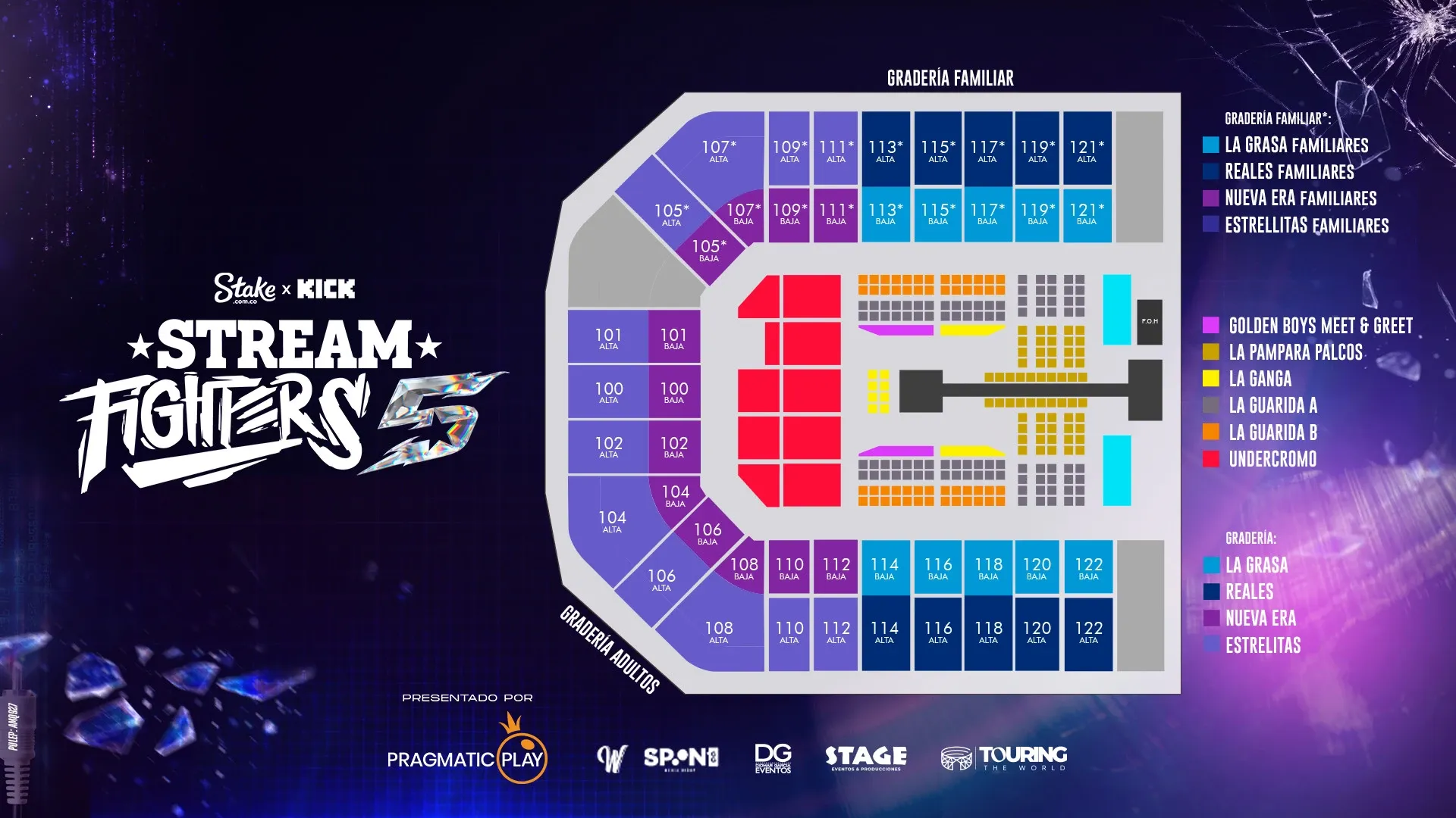 venue map stream fighters 5