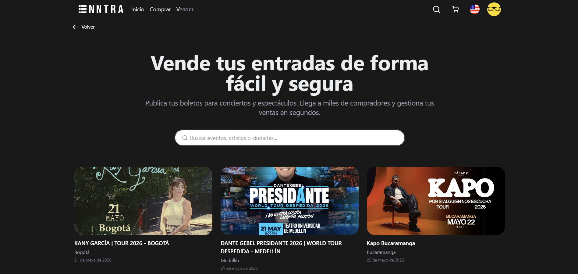 Landing vender enntra
